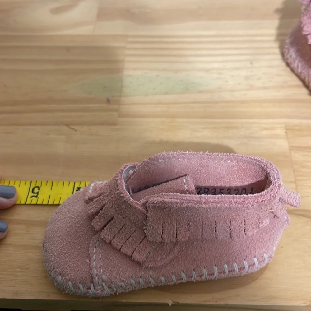 Minnetonka leather moccasin booties infant size 3